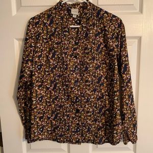 Merona Navy Floral Shirt